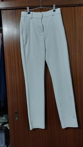 Calças em tecido bege - H&M