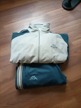 Chándal Kappa vintage beige y verde
