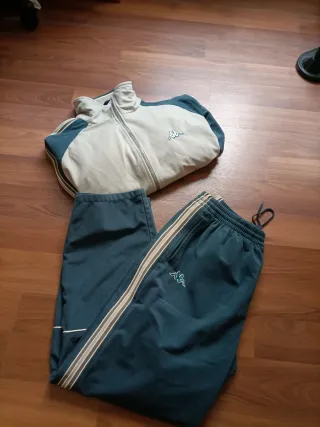 Chándal Kappa vintage beige y verde