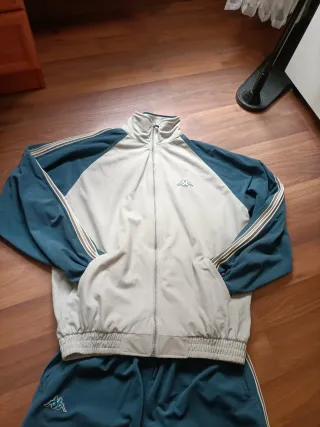 Chándal Kappa vintage beige y verde