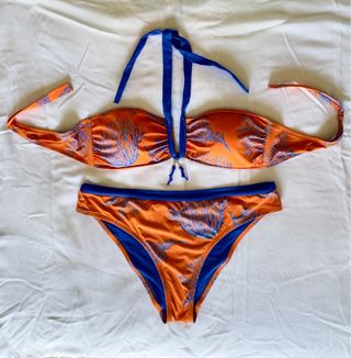 Bikini naranja y azul - T. Eu44/It48/F46