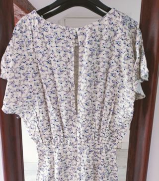 Vestido Naf Naf - Flores - Blanco