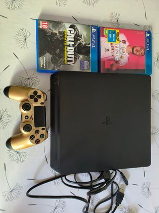 PS4 Slim (PlayStation 4) - FIFA 20 + Call of Duty