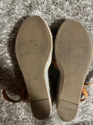 Sandalias cuña MARY PAZ marrón, talla 38