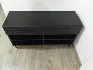 Mueble TV negro - 2 cajones