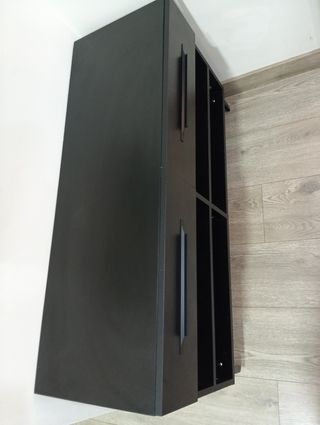 Mueble TV negro - 2 cajones