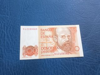 Billete 200 pesetas 1980
