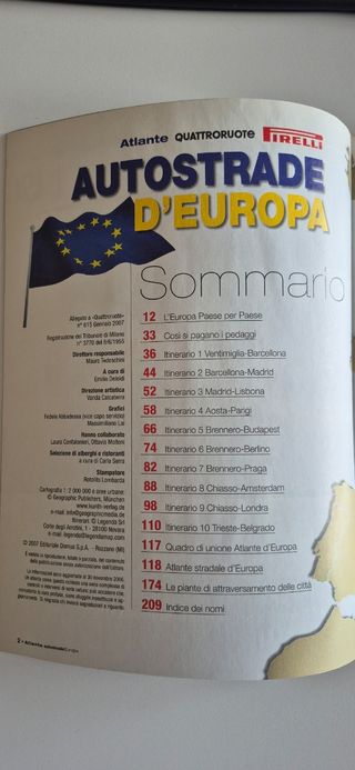 Atlante Quattroruote Pirelli Autostrade d'Europa
