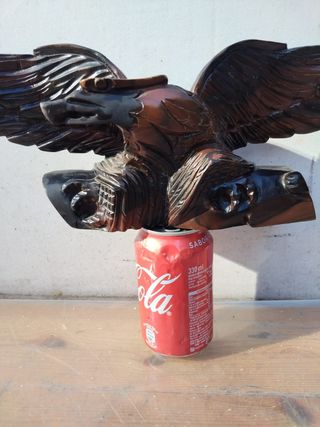 Talla antigua Águila imperial USA madera maciza