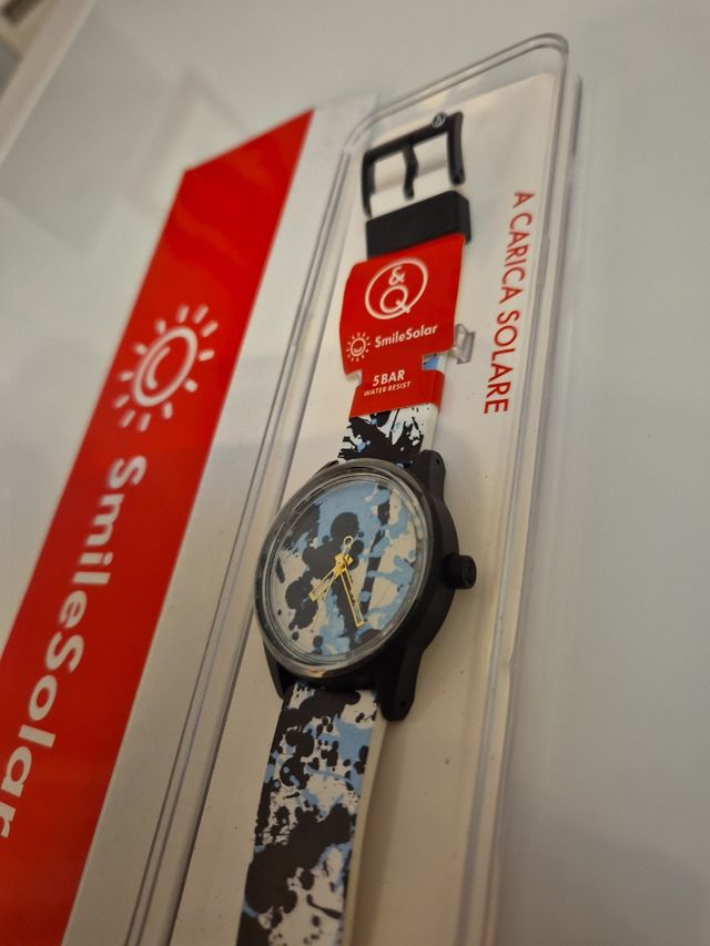 Orologio SmileSolar solare blu-bianco