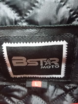 Chaqueta cuero moto negra