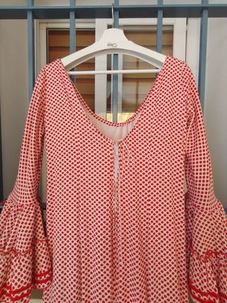 Traje Flamenca lunares rojo-blanco