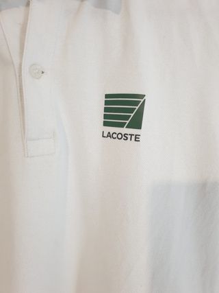 Polo Lacoste blanco c/bandas