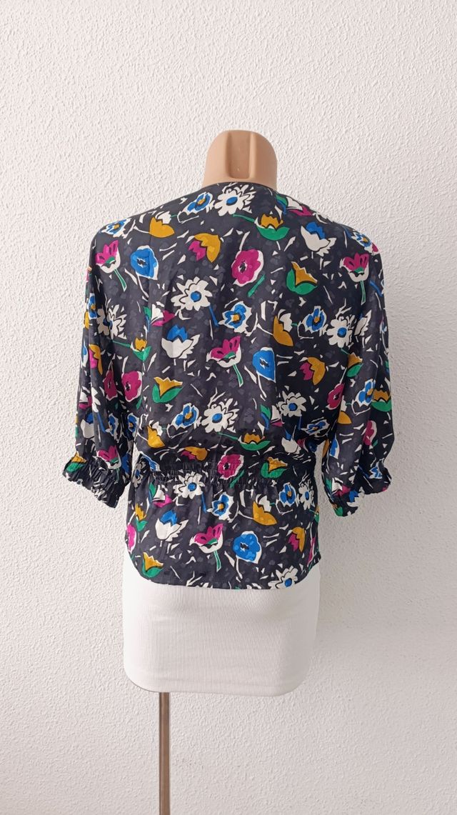 Blouse blusa Vintage retro Y2K flores camisa bluse