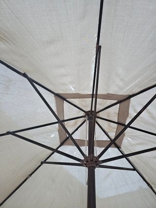 Sombrilla de jardín beige, 3x3