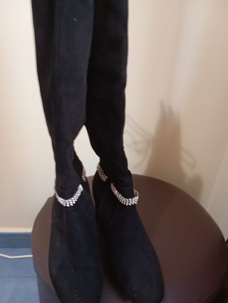 Botas altas negras tacón
