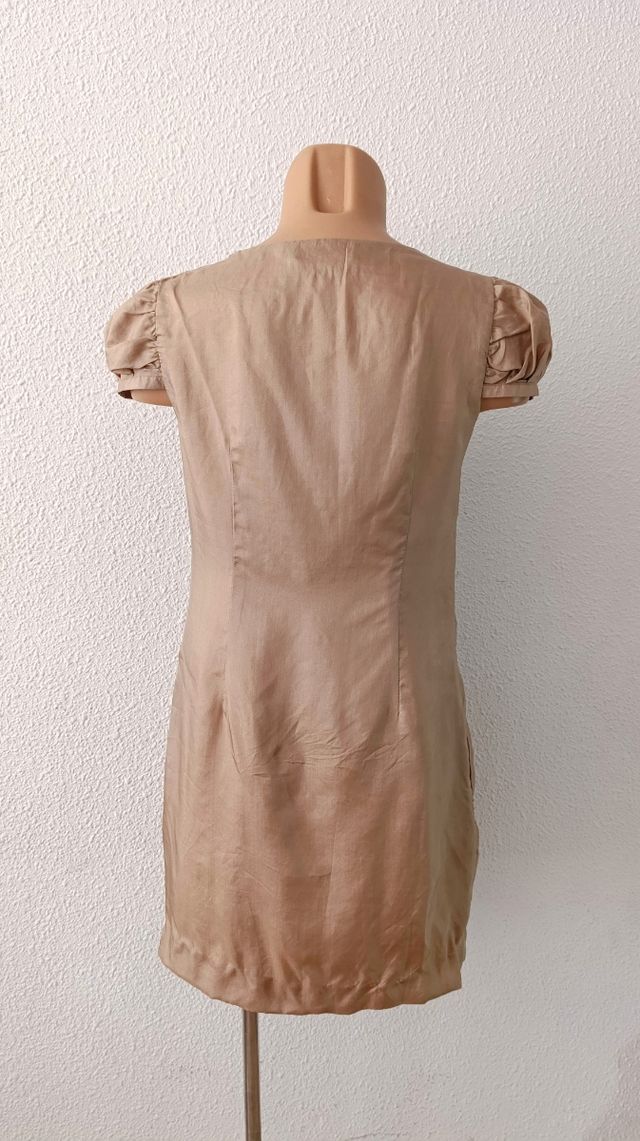 Dress vestido satinado wrap cruzado Kleid Robe