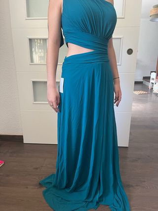 Vestido largo turquesa boda/graduación