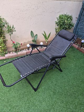 Silla de jardín plegable negra