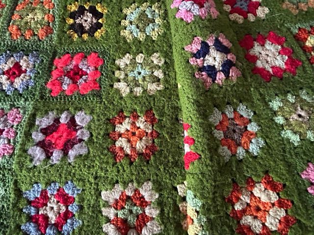 Coperta Granny Square vintage