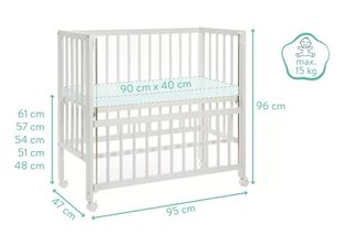 Cuna colecho bebé | 40 x 90 | blanca