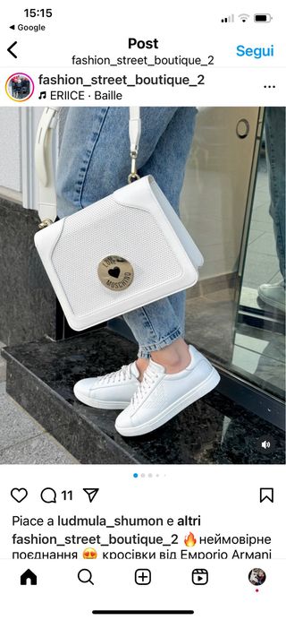 Borsa Love Moschino bianco panna e oro