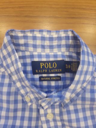 Camisa Polo Ralph Lauren niño, cuadros azules  