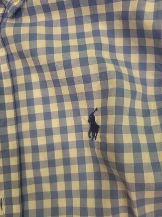 Camisa Polo Ralph Lauren niño, cuadros azules  