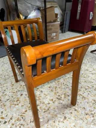 Banco descalzador madera marrón