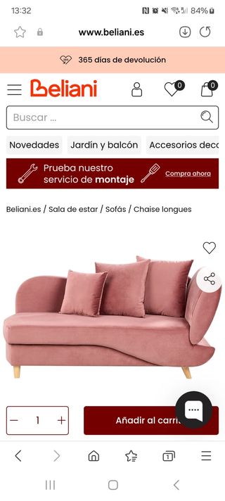 Chaise longue sofá
