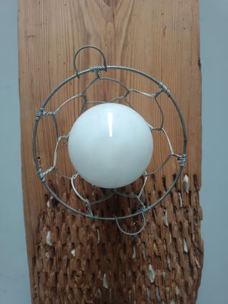 Lampara rústica hecha con trillo