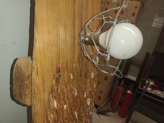 Lampara rústica hecha con trillo