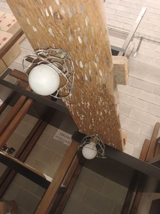 Lampara rústica hecha con trillo