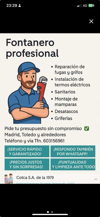 Fontanero profesional - Reparaciones