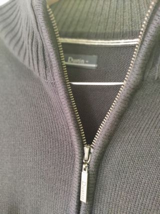 Cárdigan negro Damin cremallera