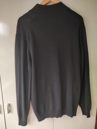 Cárdigan negro Damin cremallera