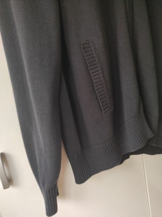 Cárdigan negro Damin cremallera