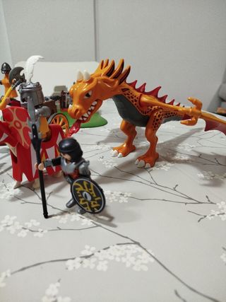 Lote Playmobil Medieval y Dragón