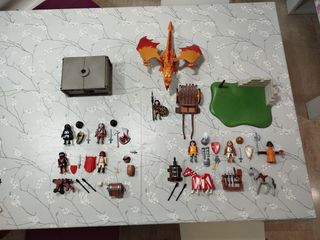 Lote Playmobil Medieval y Dragón
