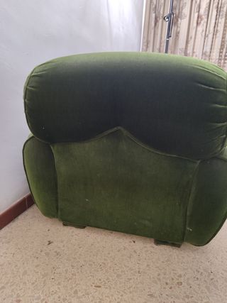 2 Sillones terciopelo verde