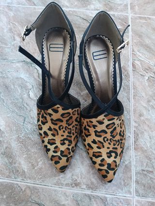 Zapatos tacón leopardo - 2 pares