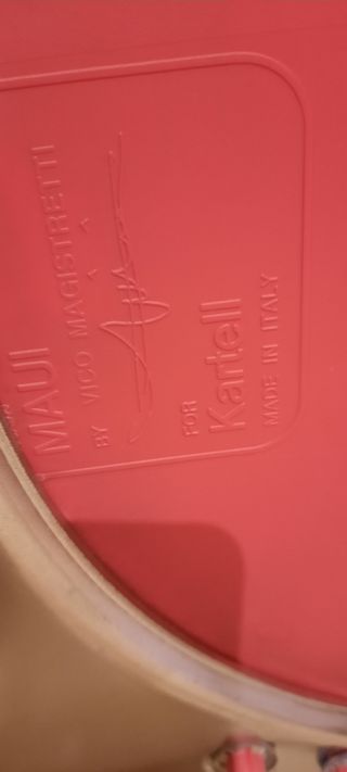 Silla giratoria Kartell Maui roja Diseño .URGE