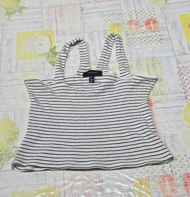 Top Inosphered rayas blanco-negro, talla 40