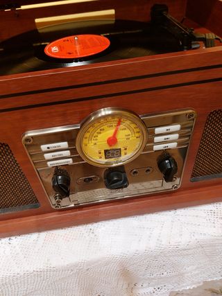 Tocadiscos Vinilos Ines marrón
