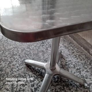 Mesa terraza metal inox