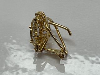 pendientes oro 18k con piedra con circonita