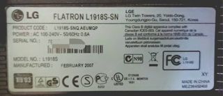 Monitor 19" LG L1918S-SN (4:3)