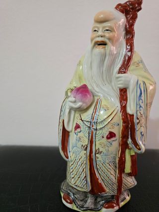 Figura porcelana China Macau - Dios de la longevid