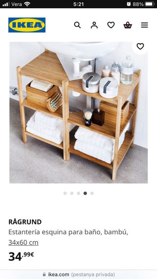 Estantería baño IKEA RÅGRUND bambú