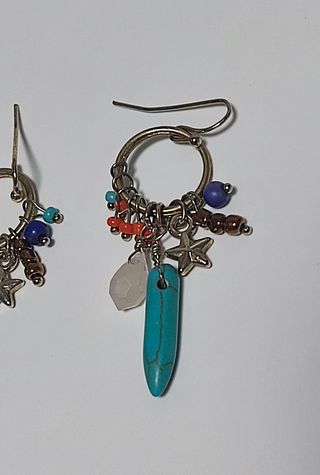 Pendientes piedra turquesa & colgantes